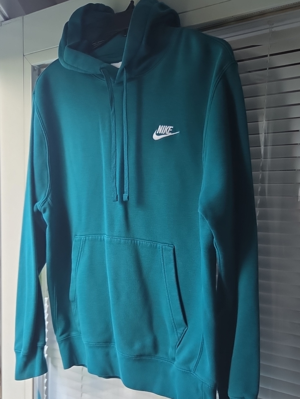 Nike Teal Green Pullover Hoodie with White Logo